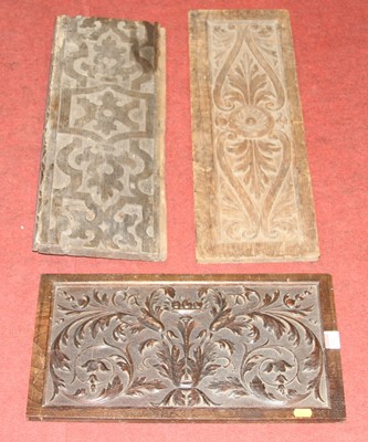Lot 152 - An antique carved oak architectural panel, 58...
