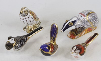 Lot 179 - A Royal Crown Derby porcelain paperweight in...