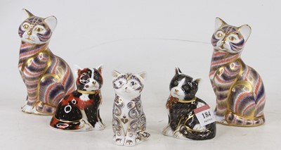 Lot 184 - A Royal Crown Derby porcelain paperweight in...