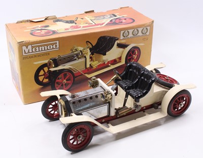 Lot 2 - A Mamod SA1 steam roadster, comprising white...