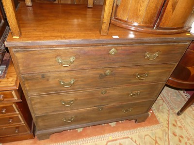 Lot 1195 - A George III mahogany squarefront chest of...