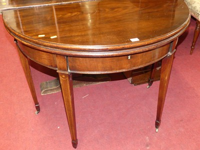 Lot 1253 - An early 19th century mahogany D-end fold-over...