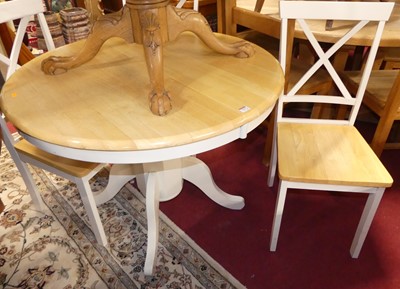 Lot 1277 - A contemporary rubber wood and part white...