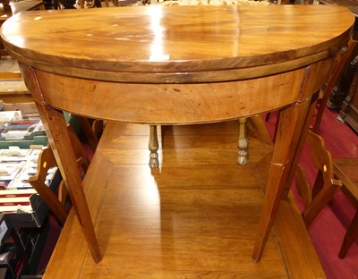 Lot 1289 - An early 19th century mahogany D-shaped...