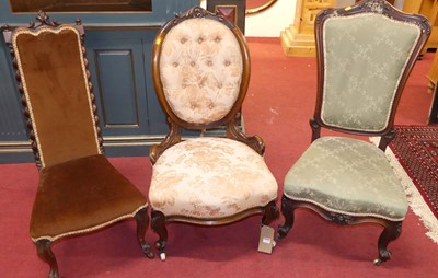 Lot 1292 - Three various mid-Victorian mahogany framed...