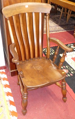 Lot 1304 - An elm and beech gentleman's farmhouse slat...