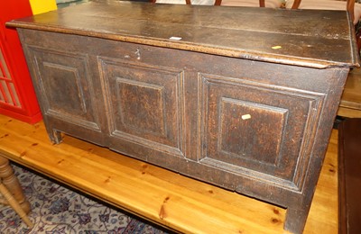 Lot 1309 - An 18th century provincial joined oak three...