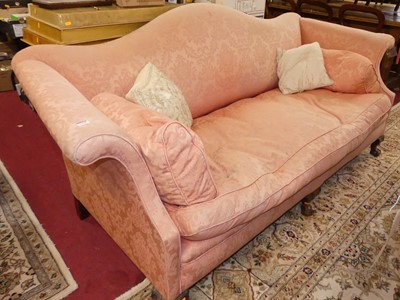 Lot 1318 - An early 20th century mahogany framed and pink...