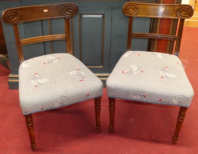 Lot 1319 - A set of four William IV mahogany barback...