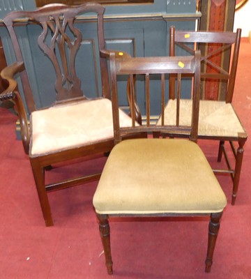Lot 1323 - A collection of various 19th century chairs,...