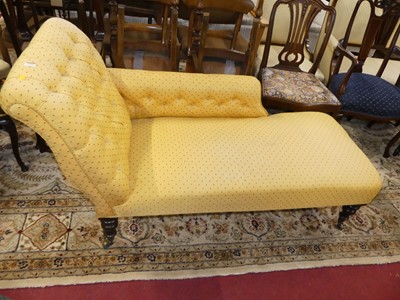 Lot 1330 - A Victorian mahogany framed and later mustard...