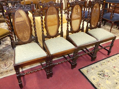 Lot 1331 - A set of four early 20th century barleytwist...