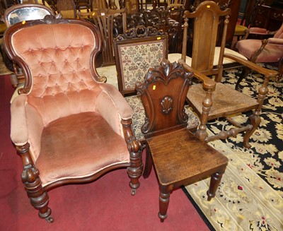 Lot 1338 - A mid-Victorian mahogany gentleman's spoonback...