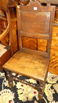 Lot 1341 - An 18th century provincial joined oak panelled...
