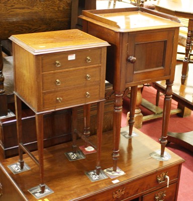 Lot 1352 - An Edwardian mahogany and satinwood inlaid...