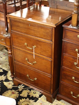Lot 1357 - A 19th century mahogany office filing chest,...