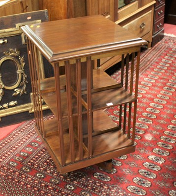 Lot 1363 - A mahogany square eight-division revolving...