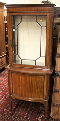 Lot 1372 - An Edwardian mahogany display cabinet, having...
