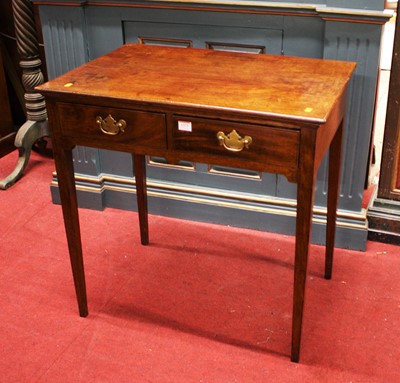 Lot 1373 - An early 19th century mahogany two drawer side...