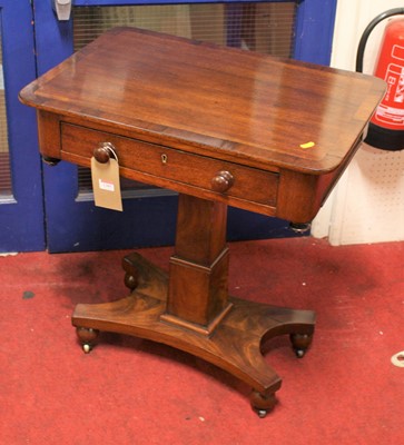 Lot 1385 - A William IV mahogany and crossbanded single...