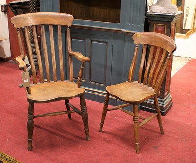 Lot 1392 - A pair of early 20th century elm and beech...