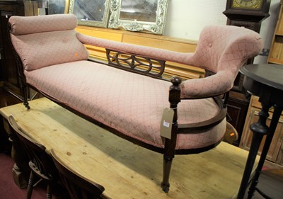 Lot 1393 - A late Victorian stained walnut framed and...