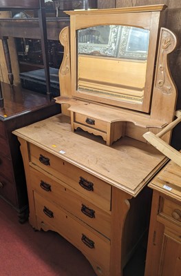 Lot 1404 - An Edwardian satin walnut swing mirrorback...