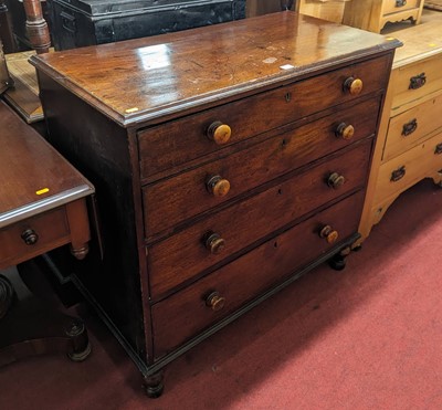 Lot 1406 - A mid-Victorian mahogany squarefront chest of...