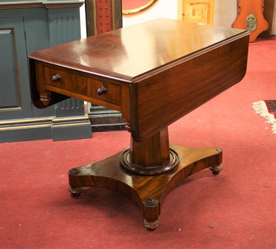 Lot 1407 - An early Victorian mahogany dropflap supper...