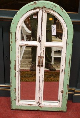 Lot 1409 - A contemporary French style painted arched...
