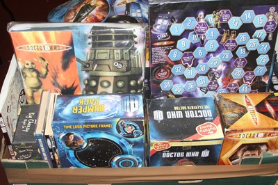 Lot 1508 - Two boxes of mixed Doctor Who collectables, to...