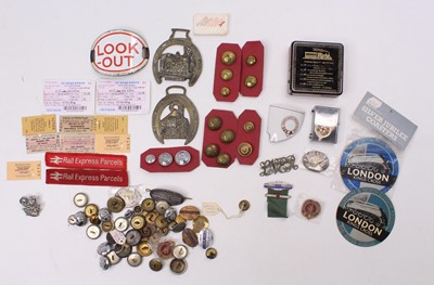 Lot 108 - A shoebox containing a quantity of railway...