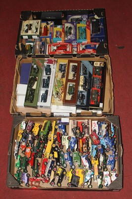Lot 1549 - Three boxes of mixed modern diecast to include...