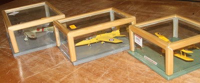 Lot 1551 - Three cased scratch built aircraft to include...