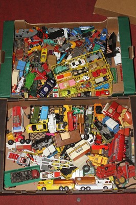 Lot 1552 - Two boxes of mixed diecast including Matchbox...