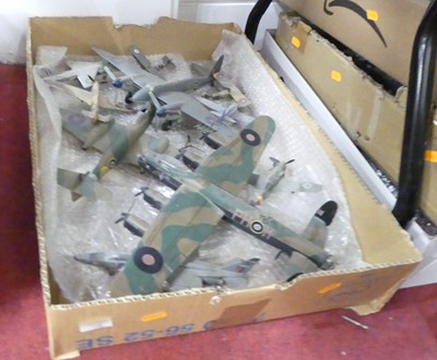 Lot 1578 - Three boxes of mixed made-up plastic kit...