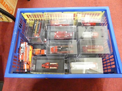 Lot 1582 - A box of mixed fire engines
