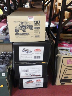 Lot 1588 - Four radio controlled plastic bodies, 1/10...
