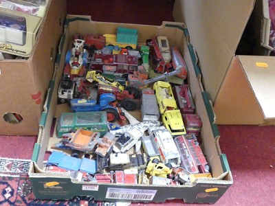Lot 1590 - A box of heavily playworn diecast models, to...