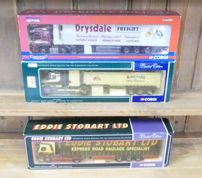Lot 1640 - Three Corgi 1:15 scale heavy haulage models,...