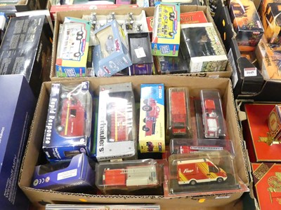 Lot 1643 - Two boxes containing modern issue diecast toys,...