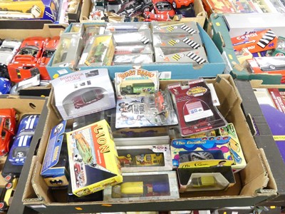 Lot 1654 - Two trays of modern issue diecast toys to...