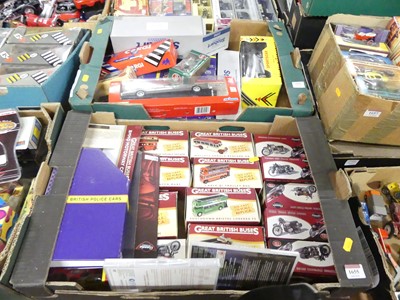 Lot 1655 - Two trays of modern issue diecast toys, to...