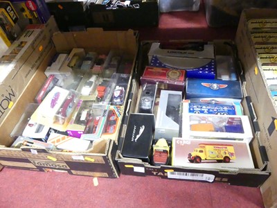 Lot 1663 - Two trays of modern issue diecast toys, to...