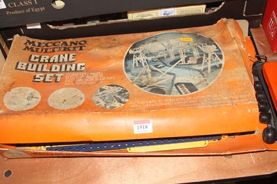 Lot 1518 - A Meccano multikit crane builing set (a/f),...