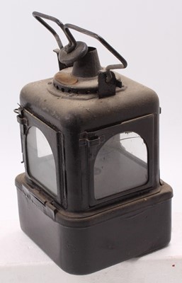 Lot 127 - A railway interest four aspect oil hand lamp,...