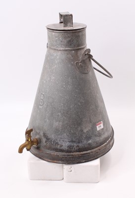 Lot 144 - A British Railways galvanised water container,...
