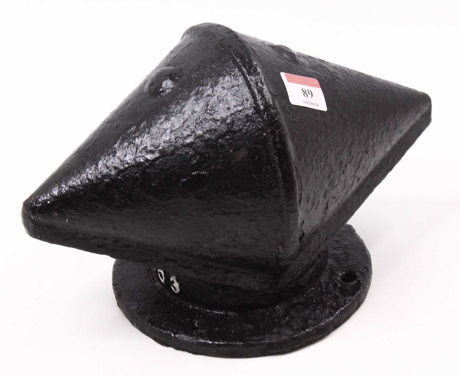 Lot 89 - A Midland Railway cast iron No. 4703 torpedo...