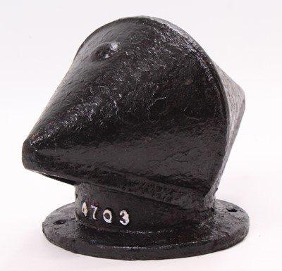 Lot 89 - A Midland Railway cast iron No. 4703 torpedo...