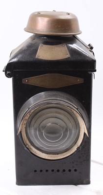 Lot 166 - An LMS stamped Adlake No. 22 railway lamp with...